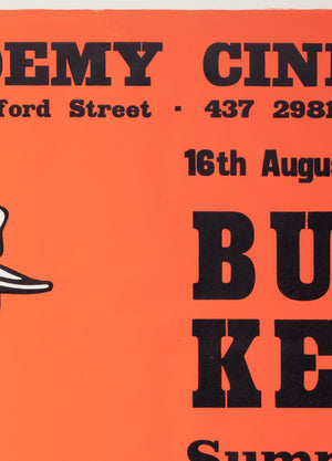 Buster Keaton Summer Season 1970s Academy Cinema UK Quad Film Poster, Strausfeld - detail