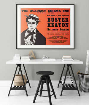 Buster Keaton Summer Season 1970s Academy Cinema UK Quad Film Poster, Strausfeld