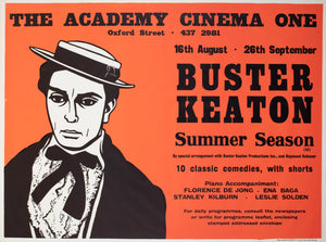 Buster Keaton Summer Season 1970s Academy Cinema UK Quad Film Poster, Strausfeld