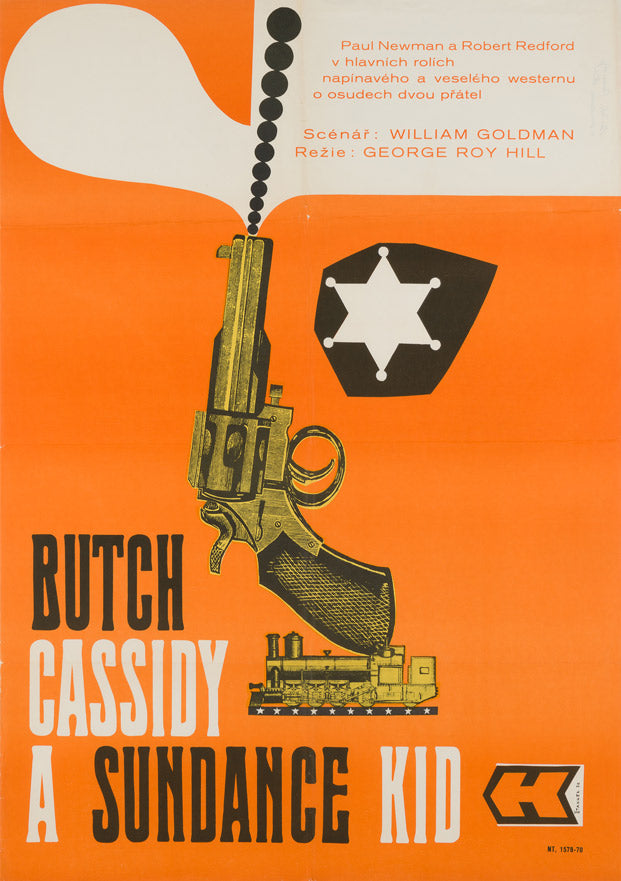 Butch Cassidy and the Sundance Kid 1970 A1 original Czech film poster