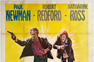 Butch Cassidy and the Sundance Kid 1970s Italian 4 Foglio film movie poster, Piero Ermanno Iaia - detail