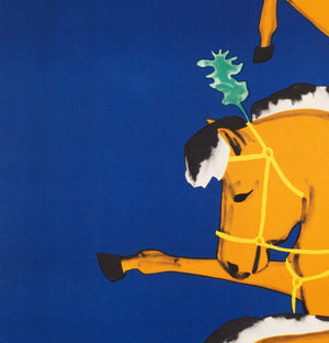 CYRK Bowing Horses 1965 Polish Circus Poster, Penciak - detail