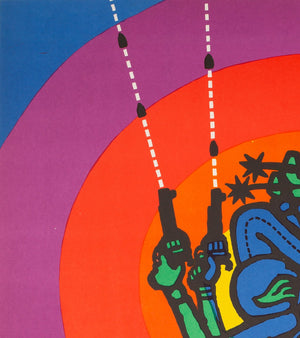 CYRK Circus Cowboy Acrobat R1976 Polish Circus Poster, Bocianowski - detail