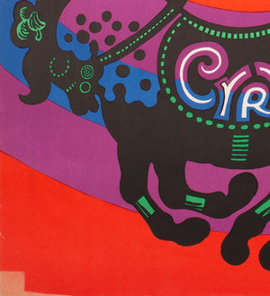 CYRK Circus Cowboy Acrobat R1976 Polish Circus Poster, Bocianowski - detail