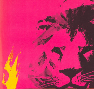 CYRK Fire Carrying Lion 1962 Polish Circus Poster, Chmielewski - detail