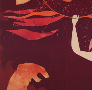 CYRK Lion Tamer 1960s Polish Circus Poster, Srokowski - detail