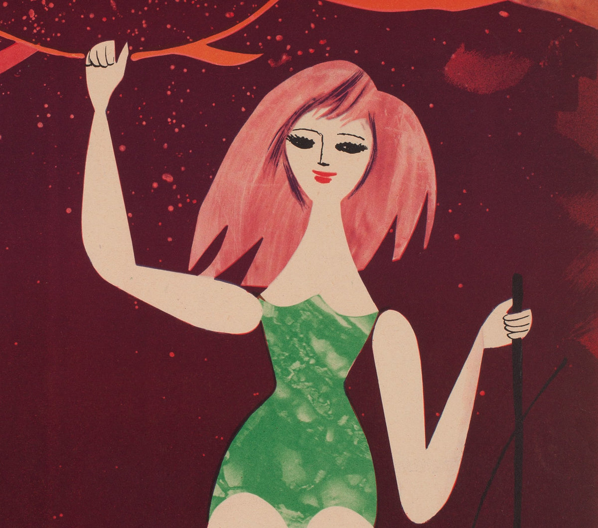 CYRK Lion Tamer 1960s Polish Circus Poster, Srokowski - detail