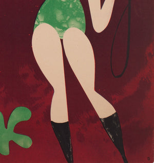 CYRK Lion Tamer 1960s Polish Circus Poster, Srokowski - detail