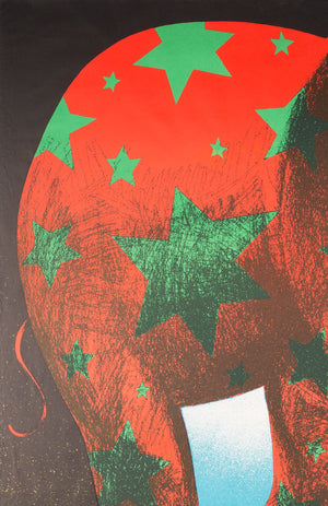 CYRK Star Elephant 1974 Polish Circus Poster, Wasilewski - detail