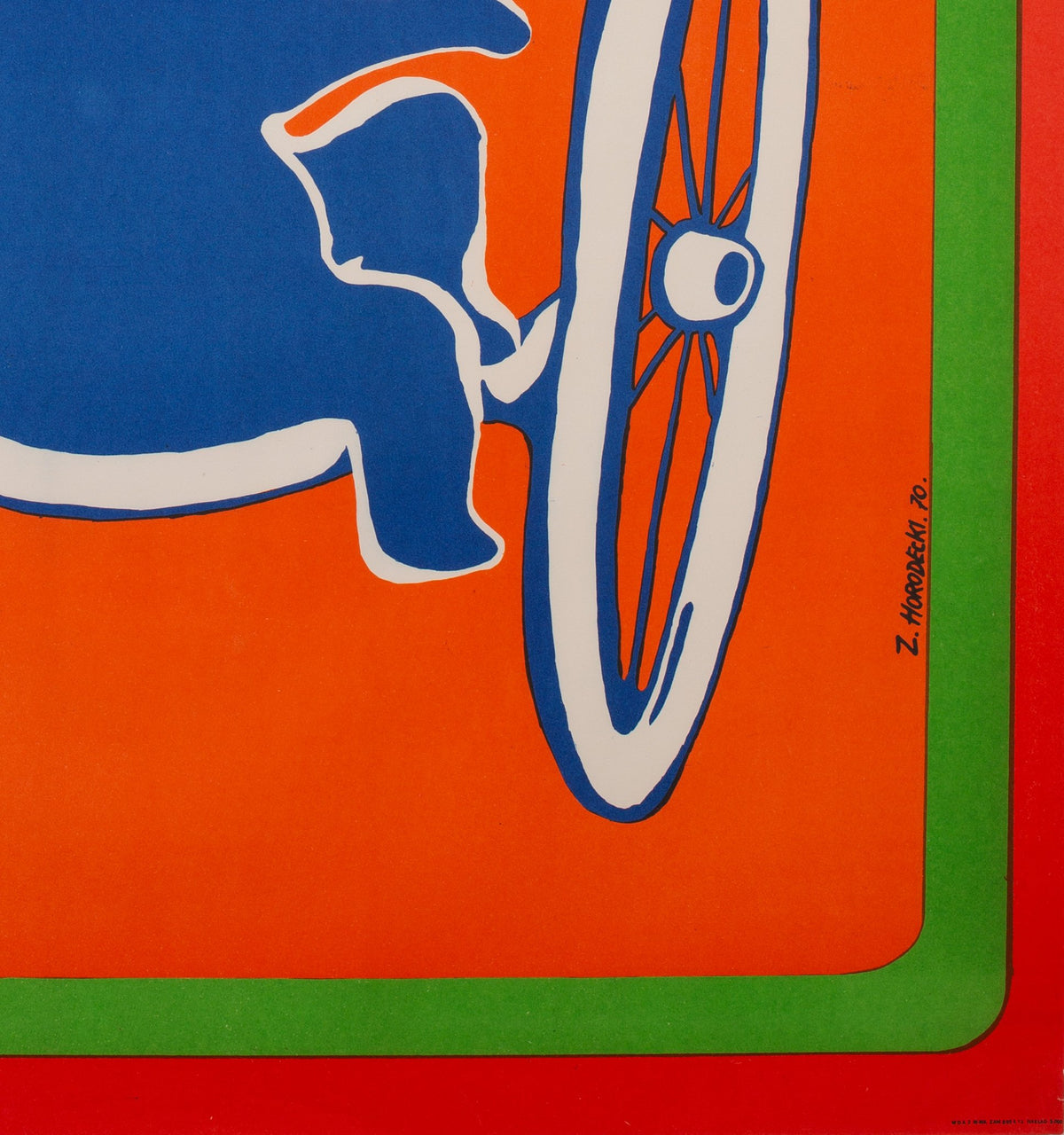 CYRK Traveling Bears 1970 Polish Circus Poster, Horodecki - detail