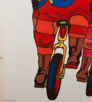 Polish CYRK Poster - Unicycle Gents 1974, Sawka