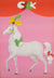 Polish CYRK Poster - White Horse with Bows 1975, Urbaniec