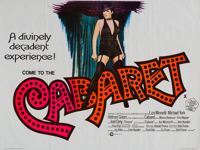 Cabaret 1972 original vintage UK quad film movie poster