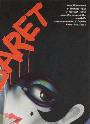 Cabaret 1975 Czech A3 original film movie poster - detail