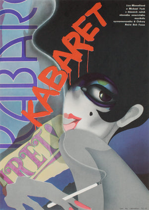Cabaret 1975 Czech A3 original film movie poster