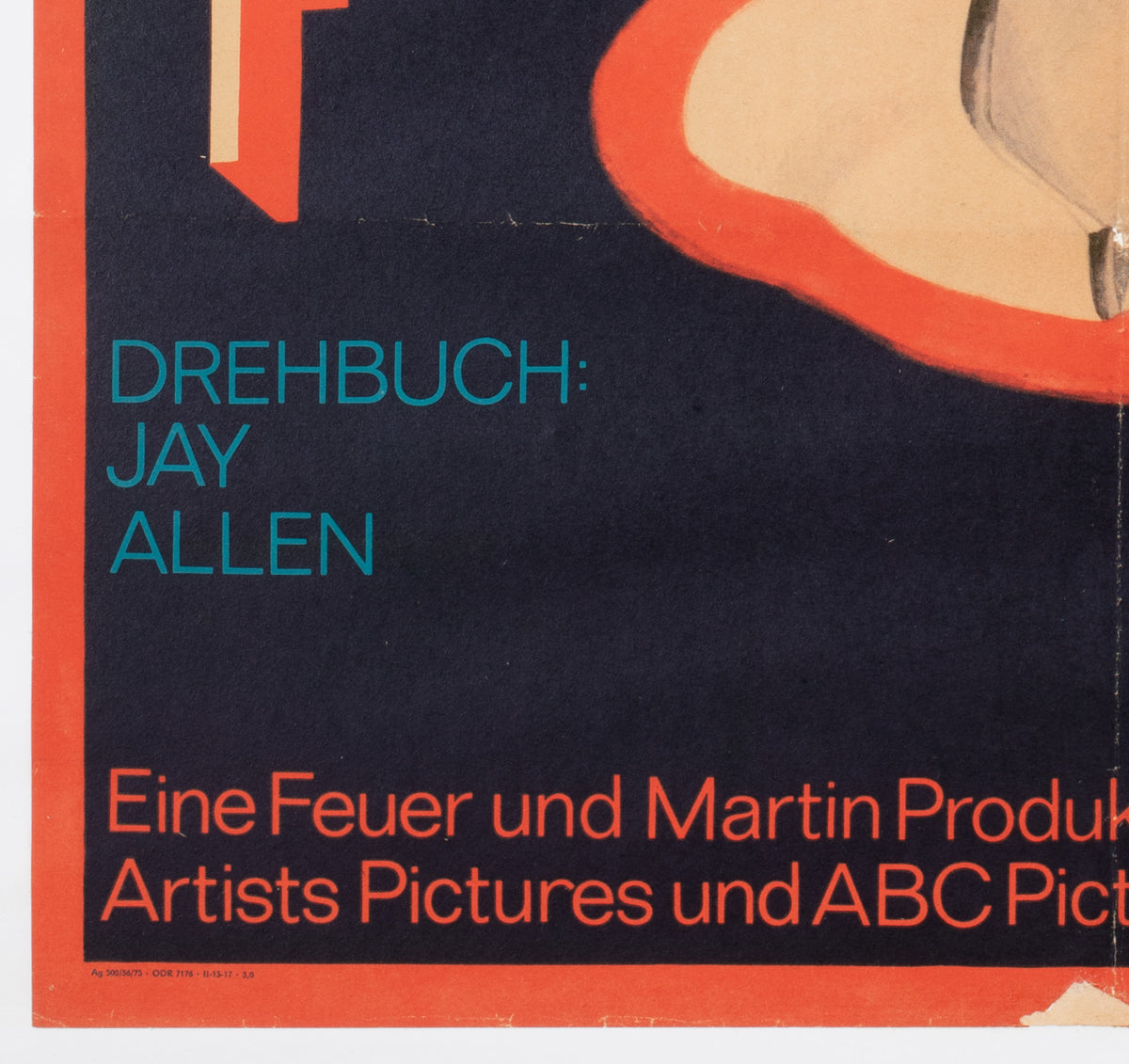 Cabaret 1975 East German A1 Film Movie Poster, Gruttner - detail