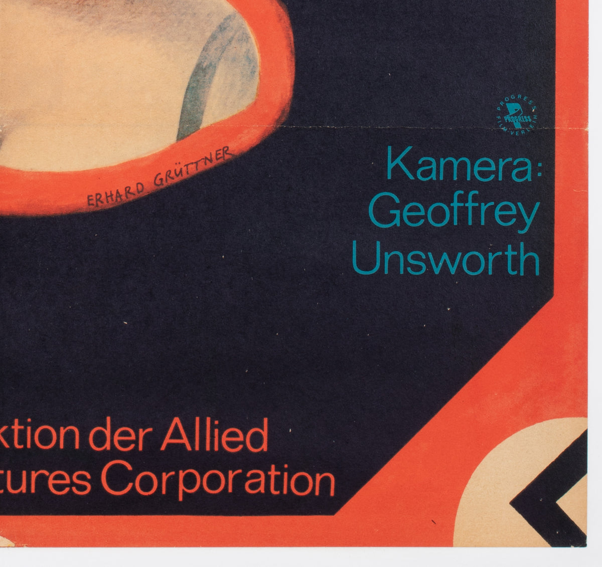 Cabaret 1975 East German A1 Film Movie Poster, Gruttner - detail