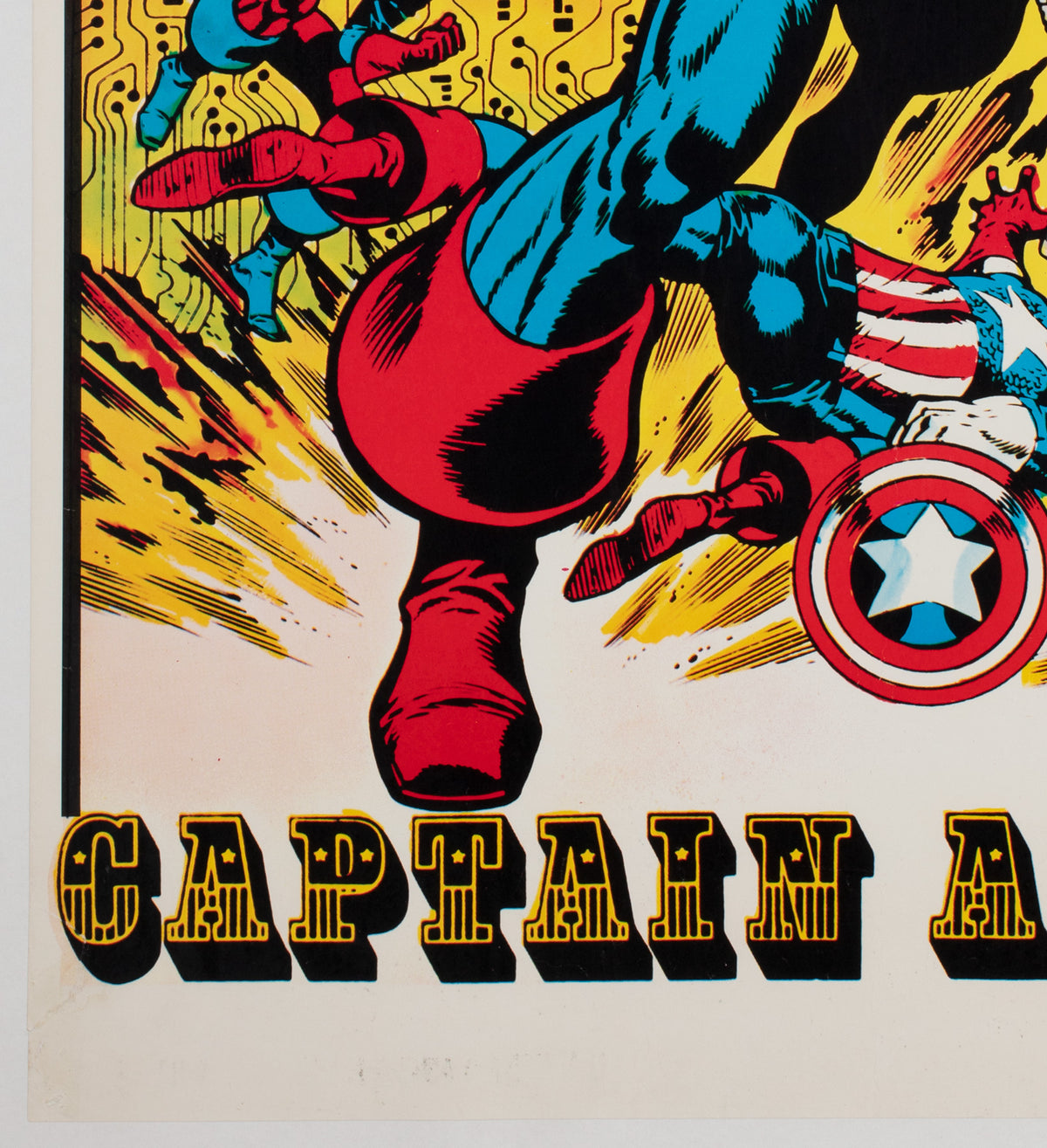 Captain America Vintage 1970s US Poster, Steranko - detail