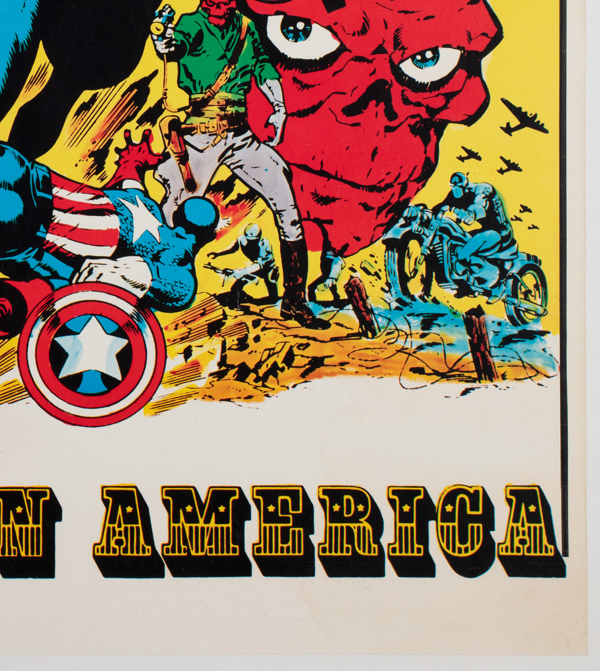 Captain America Vintage 1970s US Poster, Steranko - detail