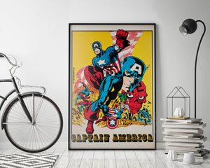Captain America Vintage 1970s US Poster, Steranko, Marvel Superhero