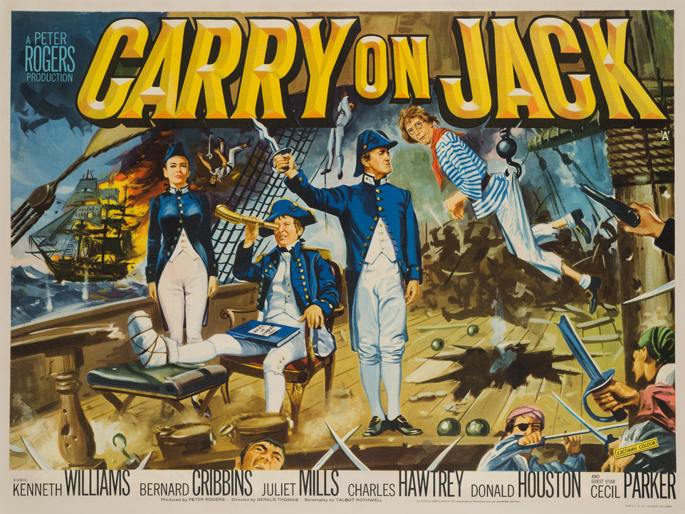 Carry On Jack 1963 Original UK Quad film movie poster, Chantrell