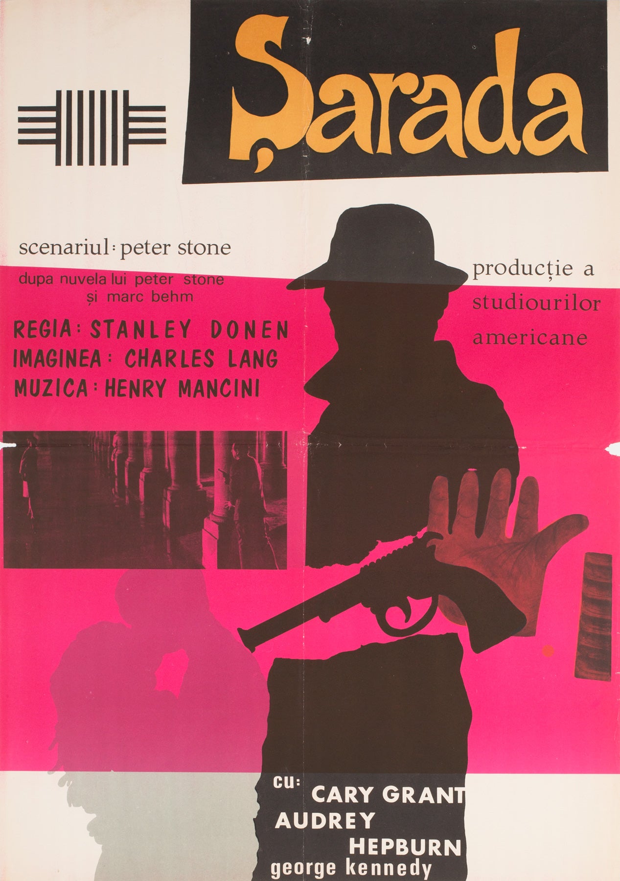 Charade 1963 Romanian Film Poster