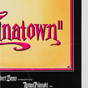 Chinatown 1974 US 1 Sheet Film Movie Poster, Pearsall - detail
