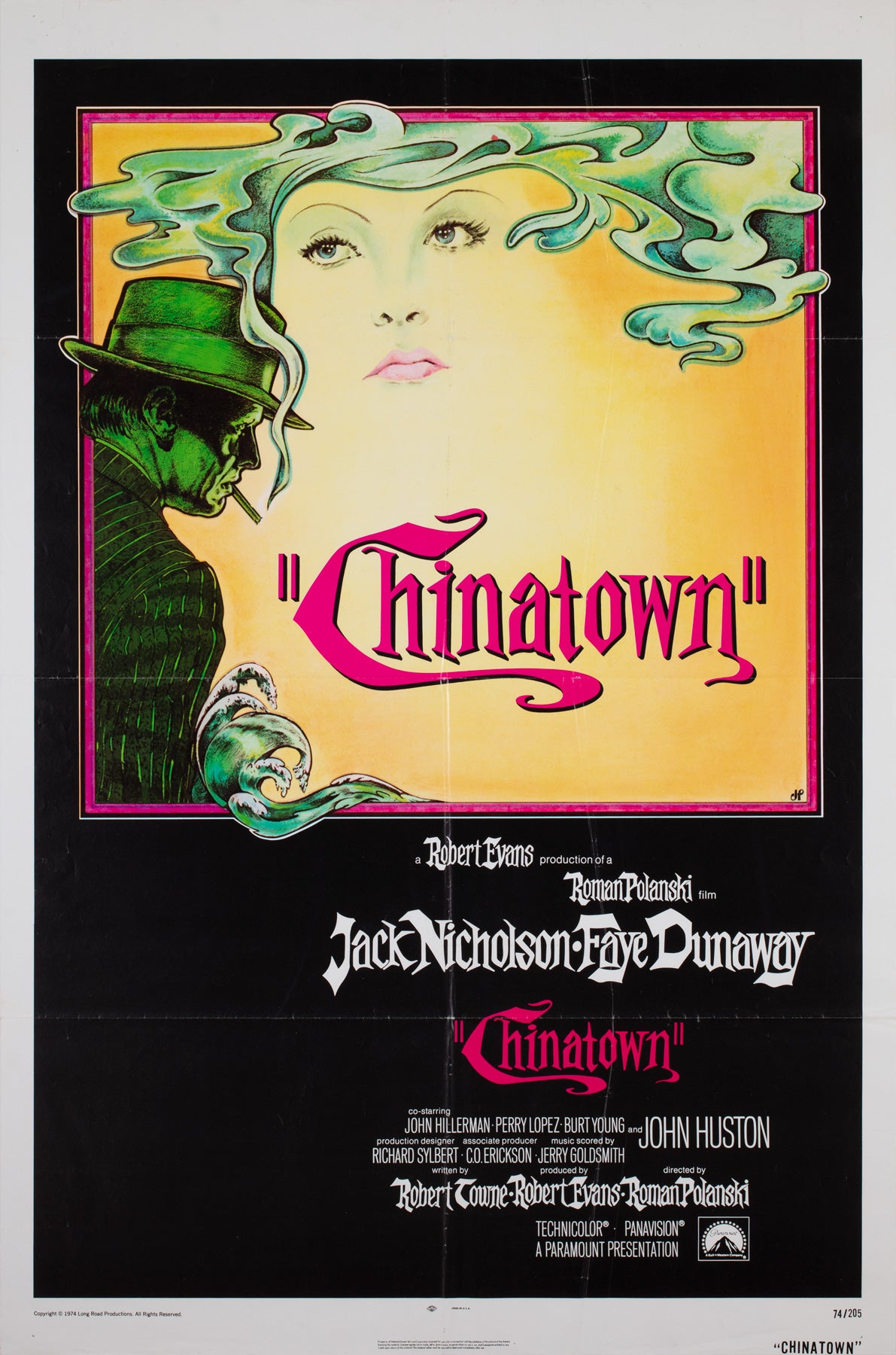 Chinatown 1974 US 1 Sheet Film Movie Poster, Pearsall