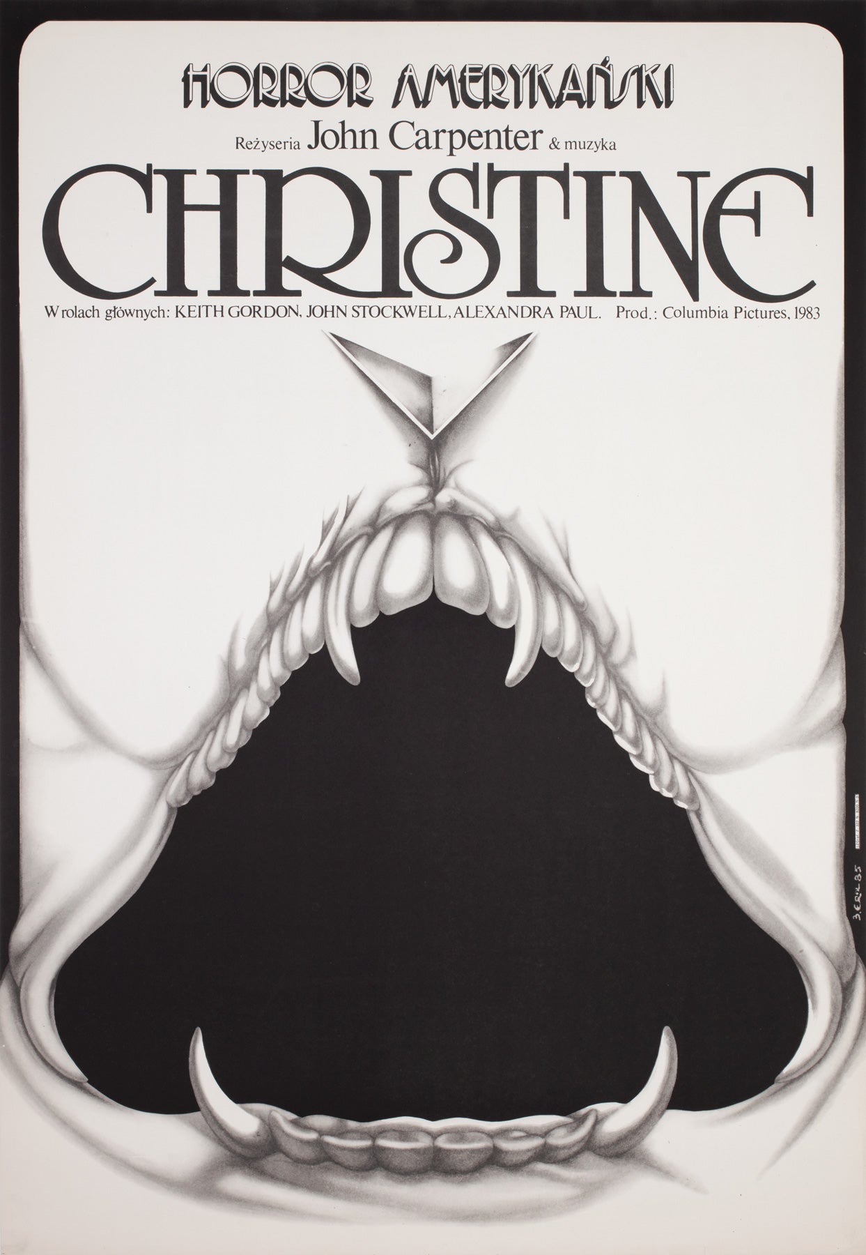 Christine 1985 Polish B1 Film Poster, Jakob Erol