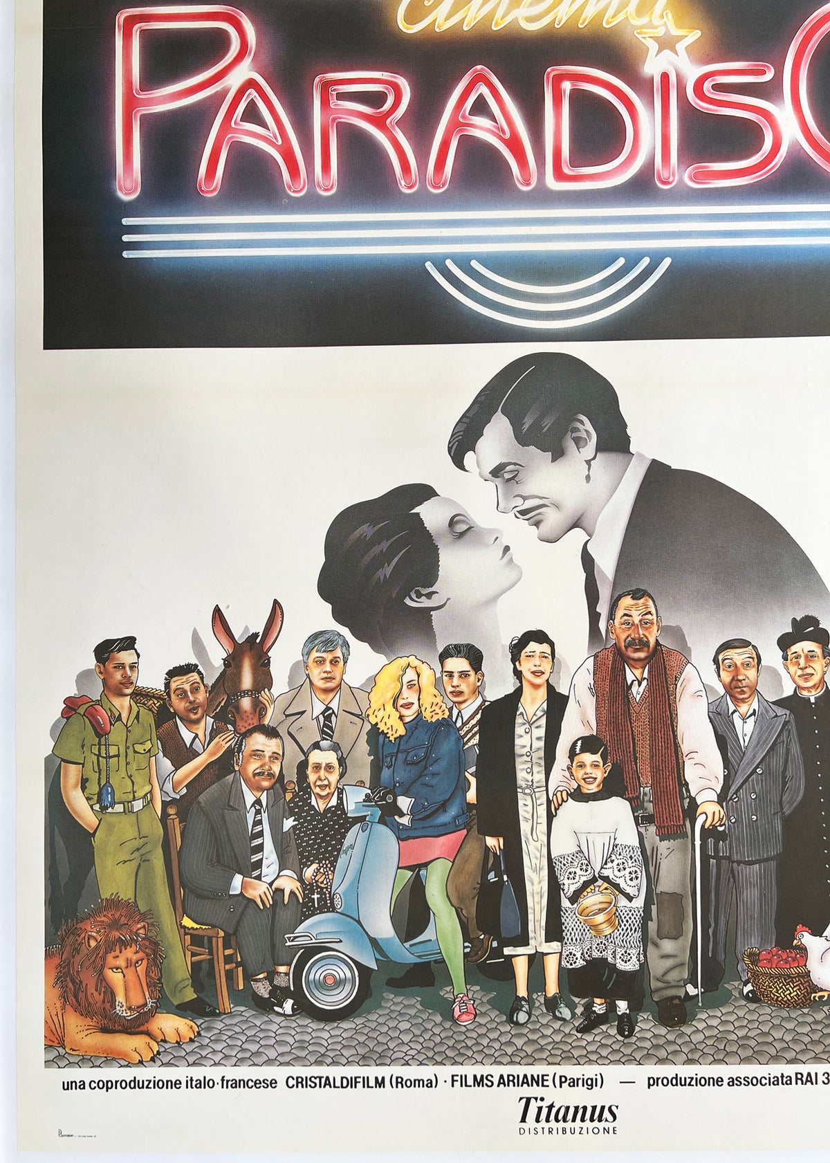 Cinema Paradiso 1989 Italian 2 Foglio Film Poster, Cecchini - detail