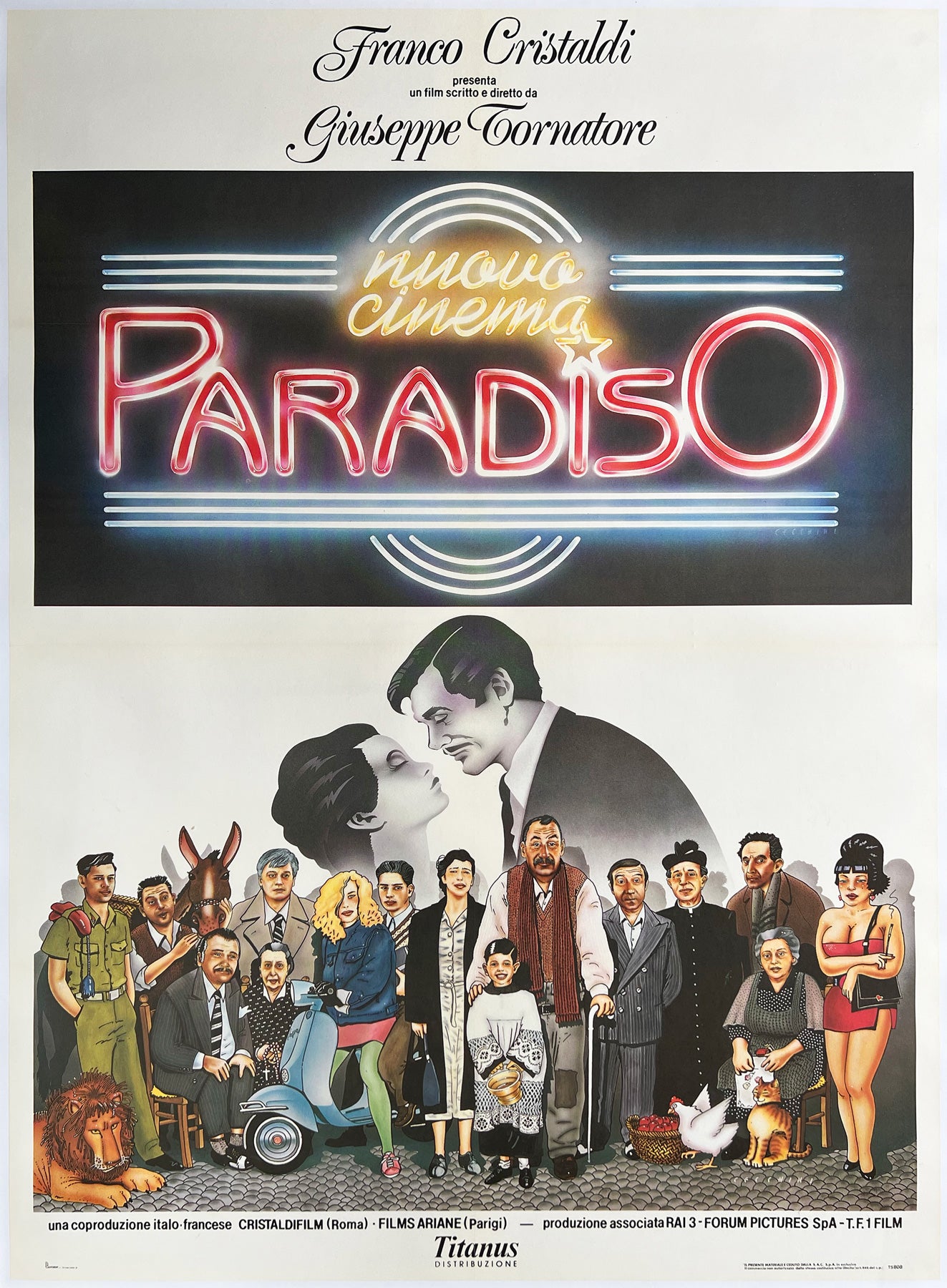 Cinema Paradiso 1989 Italian 2 Foglio Film Poster, Cecchini