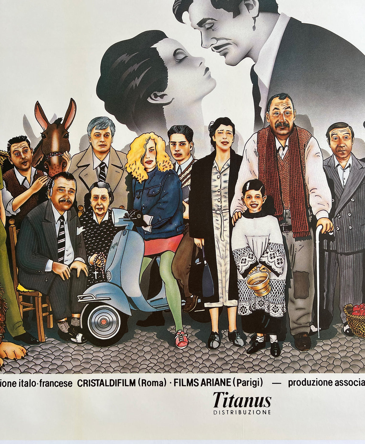Cinema Paradiso 1988 Italian 4 Foglio Film Movie Poster, Cecchini - detail