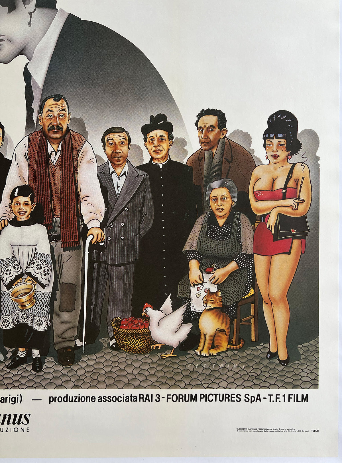 Cinema Paradiso 1988 Italian 4 Foglio Film Movie Poster, Cecchini - detail