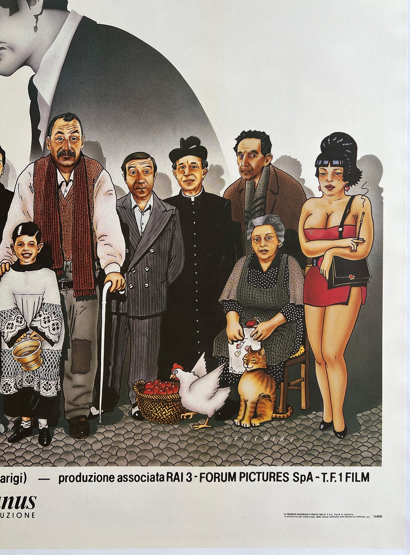 Cinema Paradiso 1988 Italian 4 Foglio Film Movie Poster, Cecchini - detail