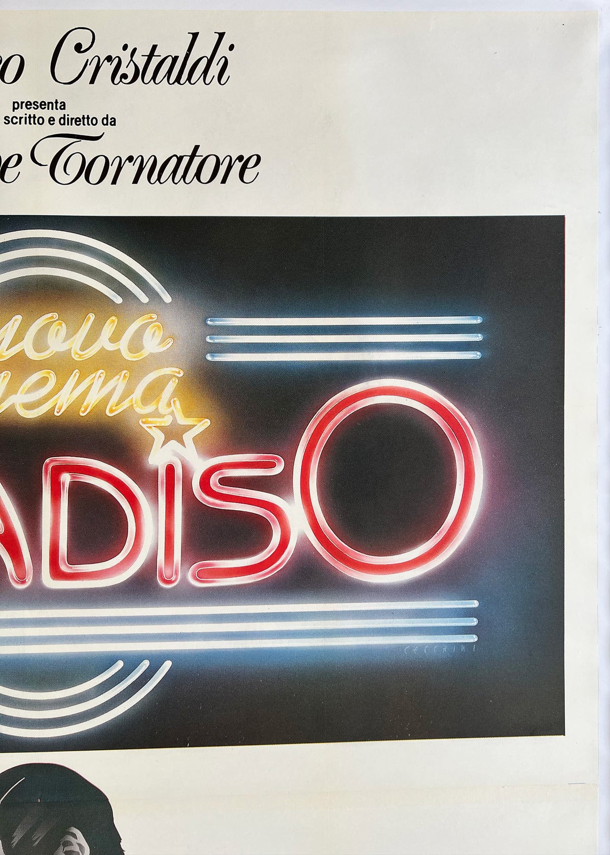 Cinema Paradiso 1988 Italian 4 Foglio Film Movie Poster, Cecchini - detail