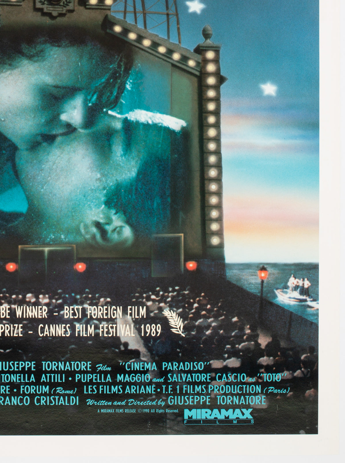 Cinema Paradiso 1990 Original US Film Movie Poster - detail