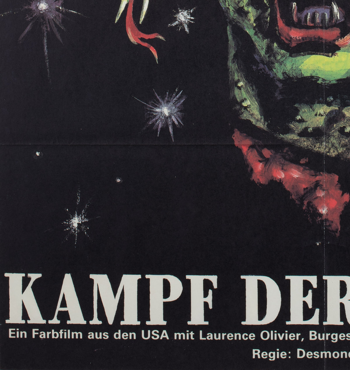 Clash of the Titans 1985 East German Film Poster - detail