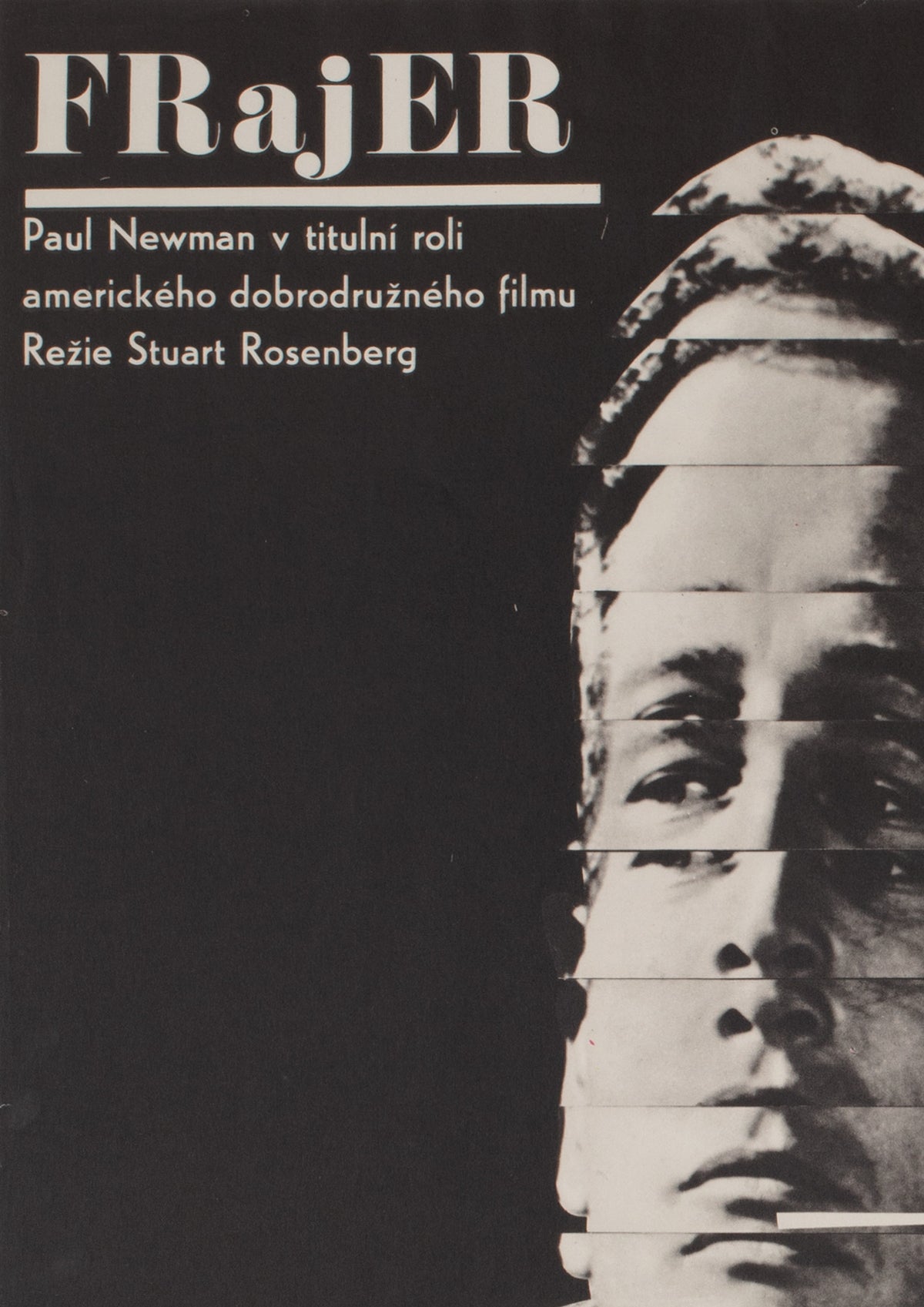 Cool Hand Luke 1967 Czech A3 Film Poster, Grygar - detail