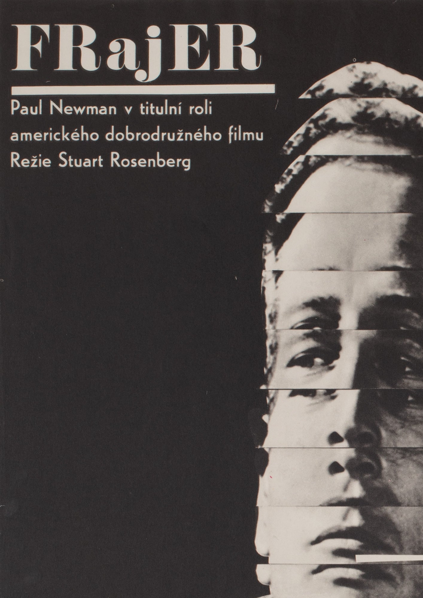 Cool Hand Luke 1967 Czech A3 Film Poster, Grygar - detail