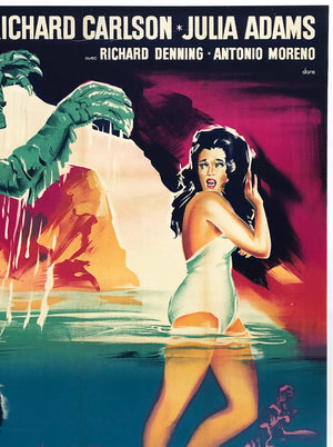 Creature from the Black Lagoon R1962 French Grande Film Poster, Belinsky - detail