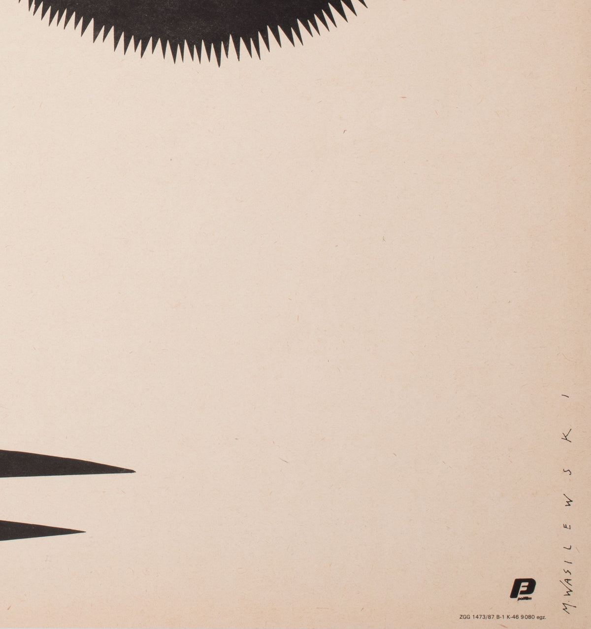 Critters 1987 Polish B1 Film Movie Poster, Mieczyslaw Wasilewski - detail