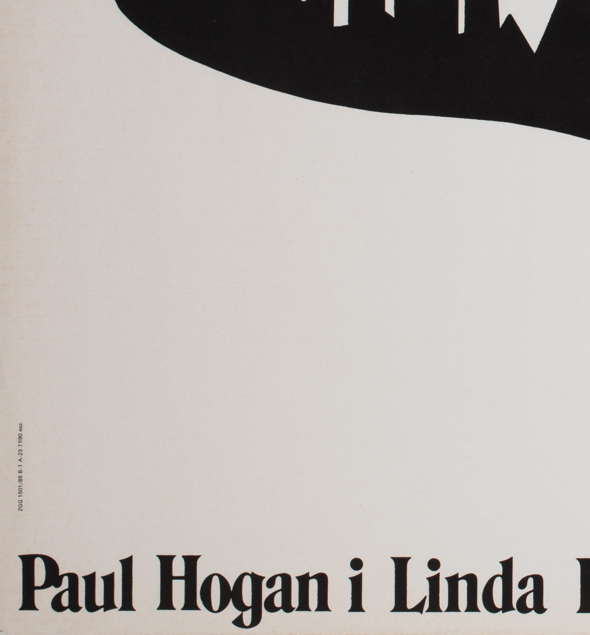 Crocodile Dundee 2 1989 Polish Film Movie Poster, Mieczyslaw Wasilewski - detail