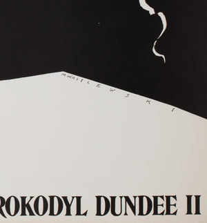 Crocodile Dundee 2 1989 Polish B1 Film Poster, Wasilewski - detail