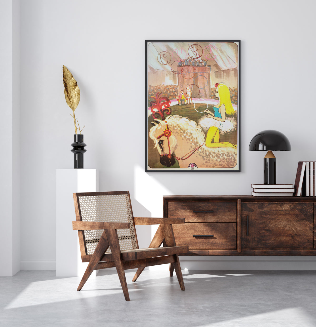 Cyrk Arena Juggling Rider 1970s Polish Circus Poster