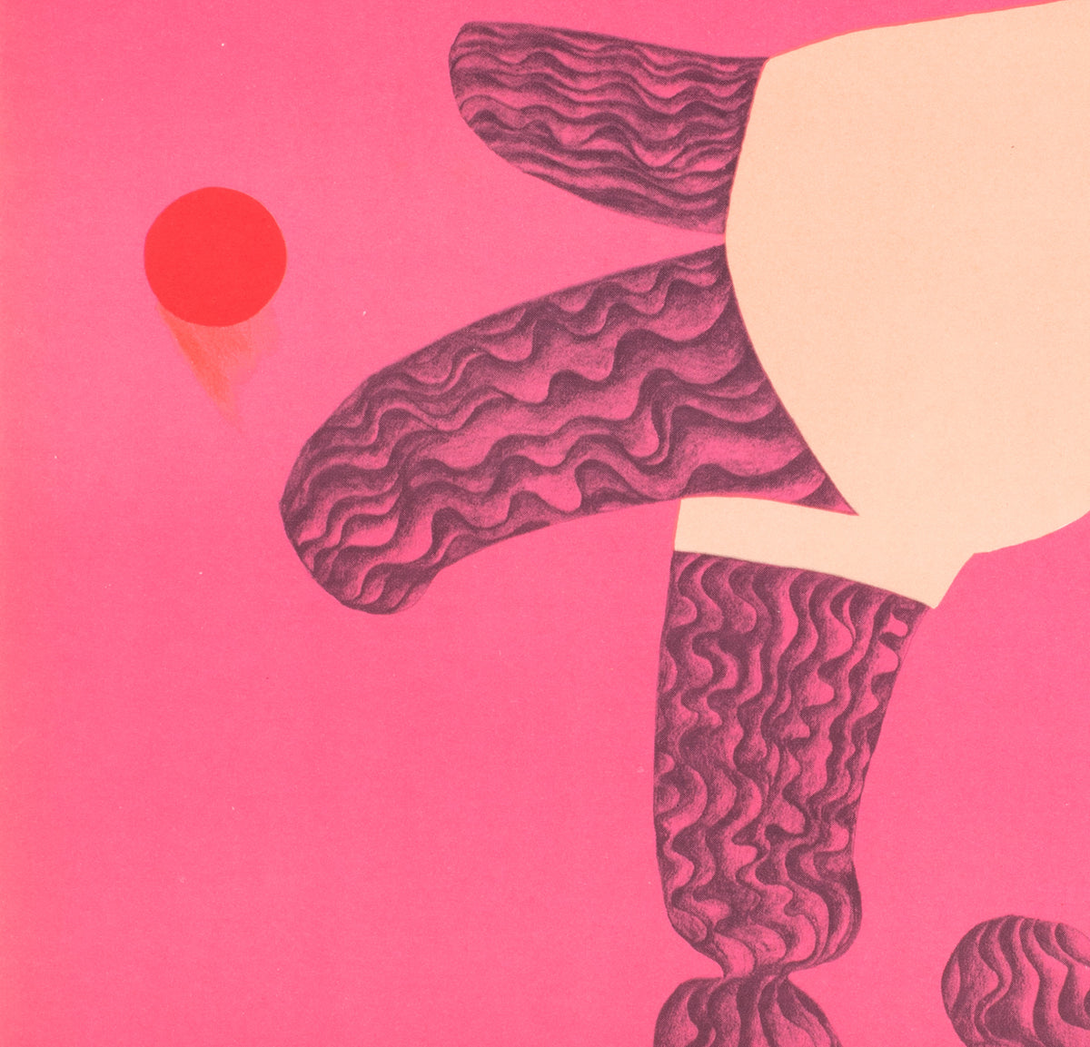 Cyrk Balancing Poodles 1971 Polish B1 Circus Poster, Danuta Zukowska - detail