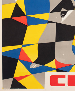 Cyrk Ball Balancing Seal 1961 Polish Circus Poster, Gawor - detail