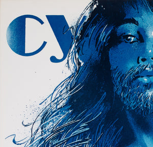 Cyrk Bearded blue lady 1983 Polish Circus Poster, Waldemar Swierzy - detail