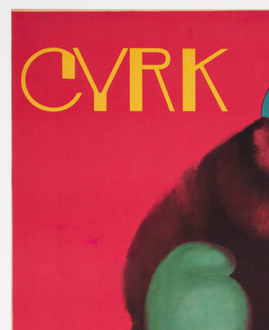 Cyrk Boxing Bear 1962 Polish Circus Poster, Onegin-Dabrowski - detail
