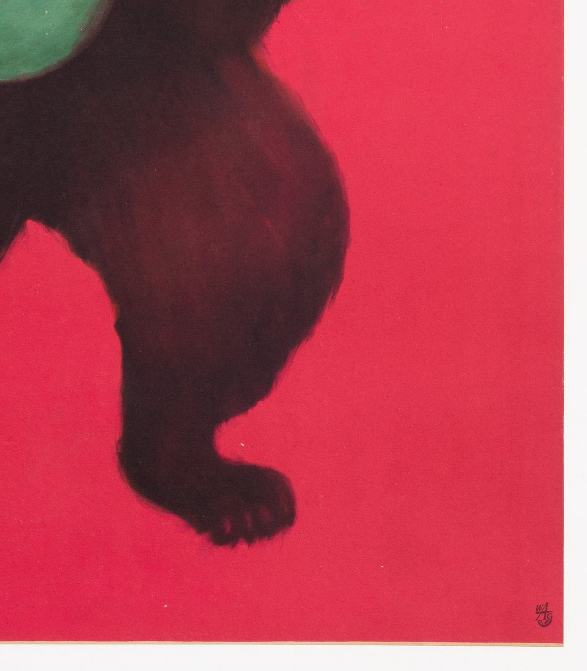 Cyrk Boxing Bear 1962 Polish Circus Poster, Onegin-Dabrowski - detail