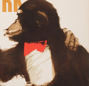 Cyrk Chimpanzees R1976 Polish Circus Poster, Urbaniec - detail